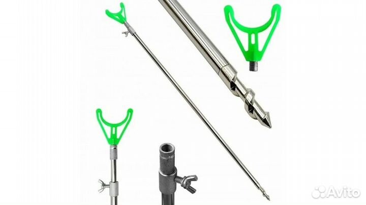 Подставка нержавейка с буром и выкр рогатулей 1,8м