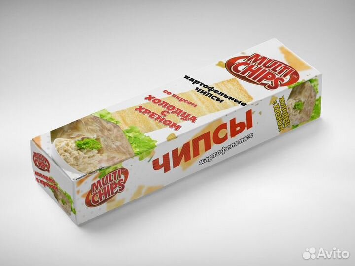 Чипсы Multichips холодец с хреном 100г