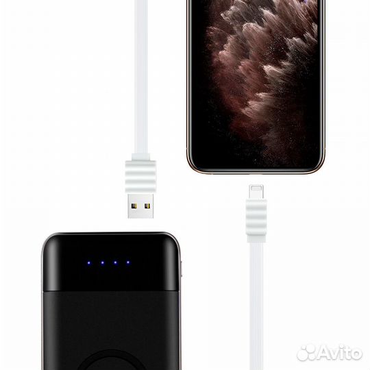 Кабель Devia Flat Series Lightning - White (1M, 2A