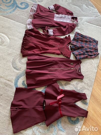 Школьная форма бордовая 146