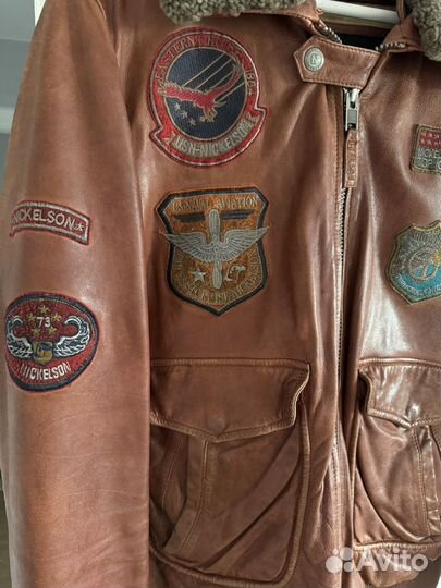 Кожаная куртка мужская пилот