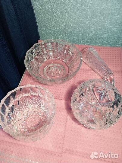 Хрусталь ваза графин конфетница салатники