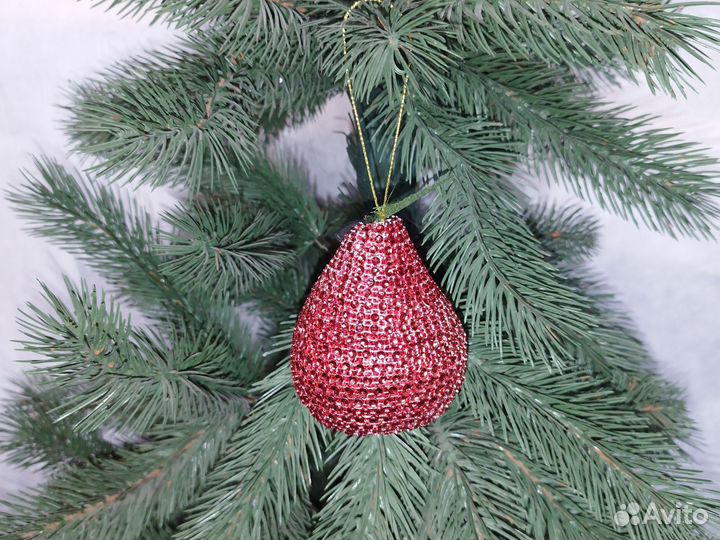 Набор украшений на елку - красный + 3 шишки