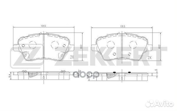 Колодки торм. диск. передн. Ford B-Max 12- Fie