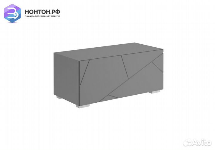 Тумба под тв Гранж тм-001 серый шифер / матовый гр