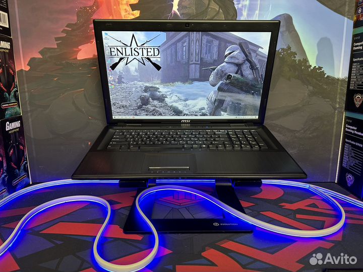Игровой ноутбук MSI 17'3 i7 16озу 4gb видео SSD