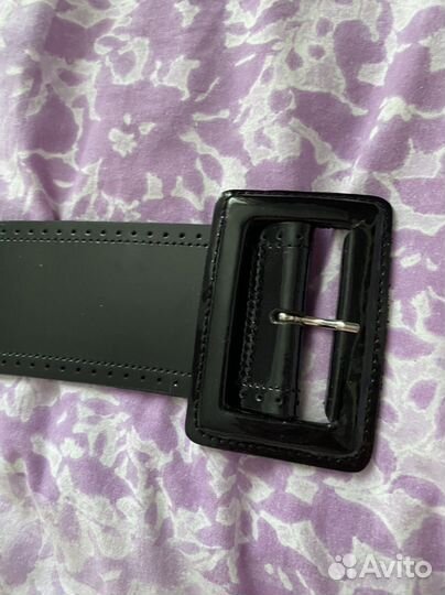 Ремень женский натуральная кожа черный