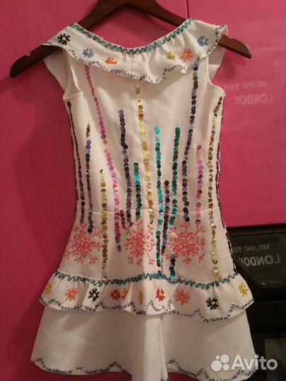 Платье снежинки новогоднее