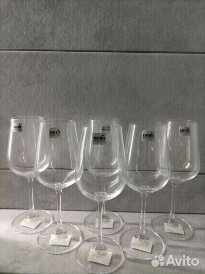 Бокалы для вина Bohemia, 6 шт
