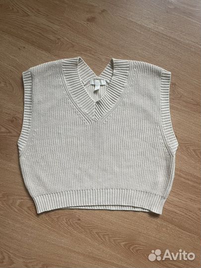H&m хлопковый жилет