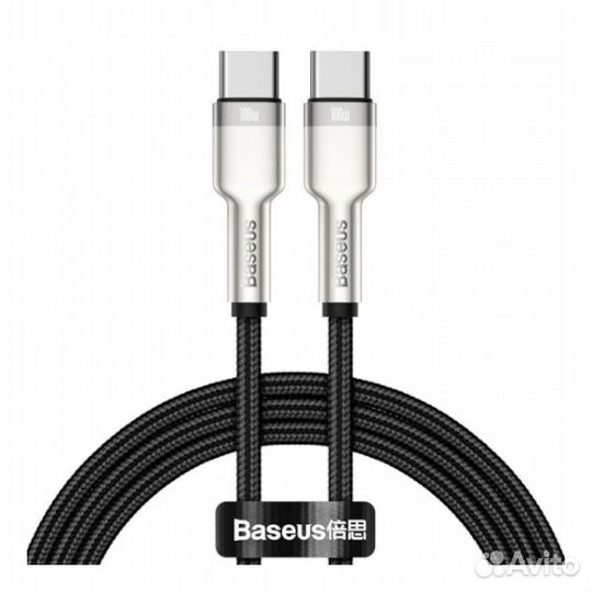 Кабель Baseus Metal USB-C - USB-C 1m (Черный)