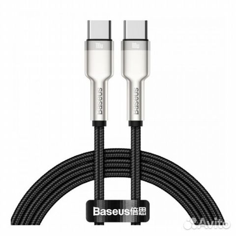 Кабель Baseus Metal USB-C - USB-C 1m (Черный)