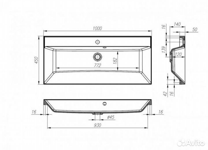 Мебель для ванной BelBagno Vittoria 100P Pino