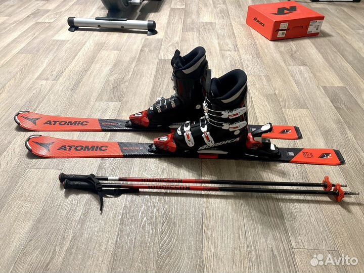 Детские горные лыжи полный комплект