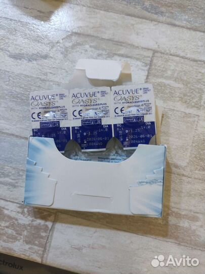 Линзы контактные acuvue oasys -1,25 8,4