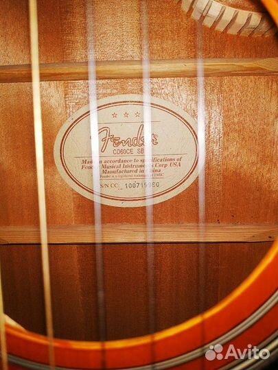 Электроакустическая гитара fender CD-60CE BSB