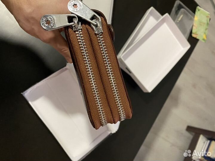 Мужское кожаное портмоне-барсетка Mont Blanc