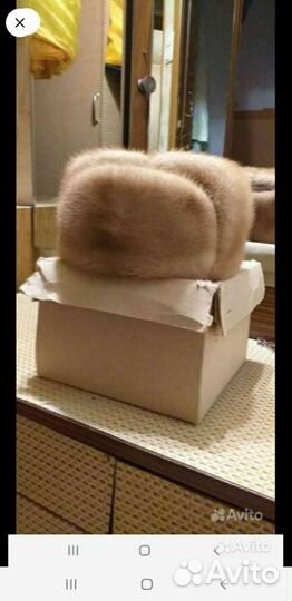 Норковая шапка мужская новая 58