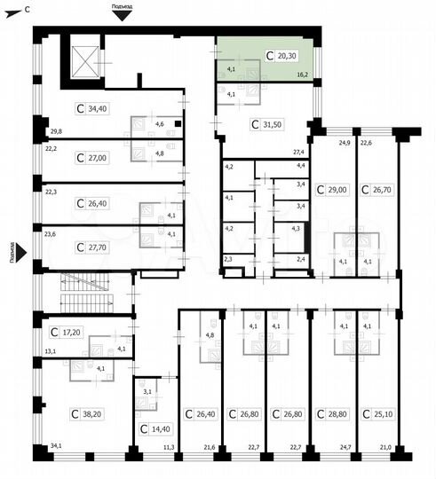 Квартира-студия, 20,3 м², 5/8 эт.
