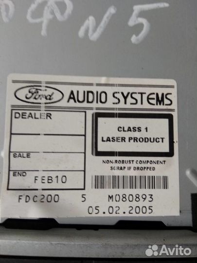 Магнитола 6000 CD Форд Фокус 2