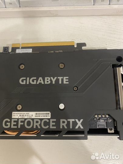 Видеокарта Gigabyte RTX 4060 Windforce 8gb gddr6