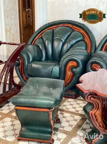 Набор мягкой мебели из натуральной кожи «лиана» объявление продам