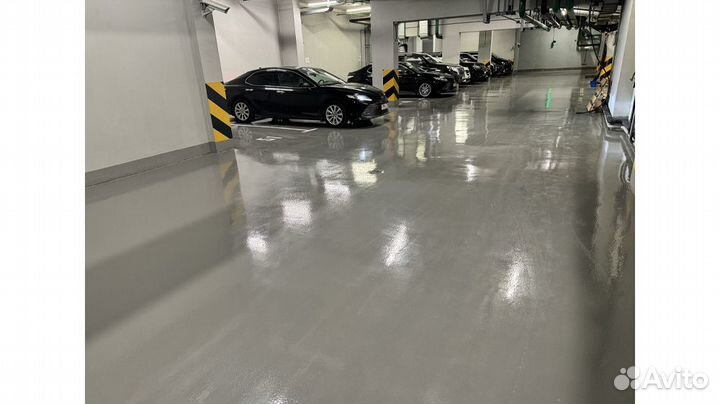 Ремонт бетонных полов в подземном паркинге