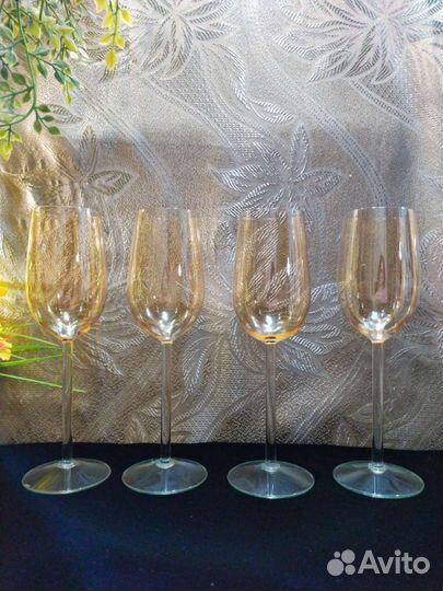 Набор бокалов 6 шт. цветное стекло. СССР. Винтаж