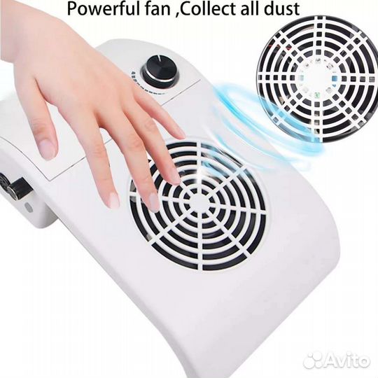 3 в 1 LED лампа, пылесос, аппарат для маникюра