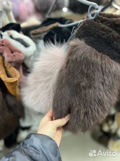 Варежки женские меховые натуральные