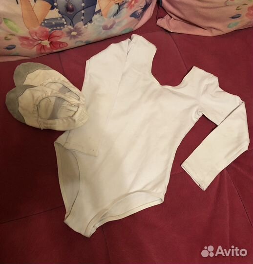 Купальник для танцев белый