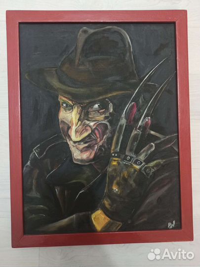 Картины холст масло Фредди против Джейсона