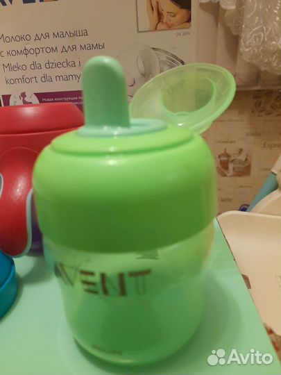 Молокоотсос avent ручной, поильники авент