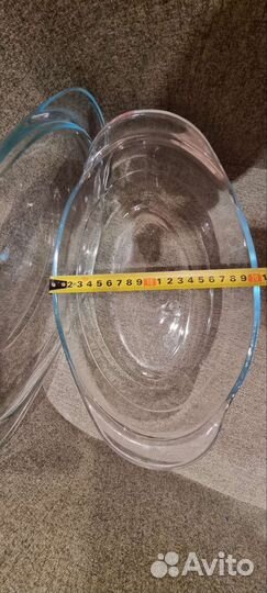 Утятница с крышкой стеклянная