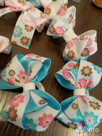 Бантики для волос ручная работа