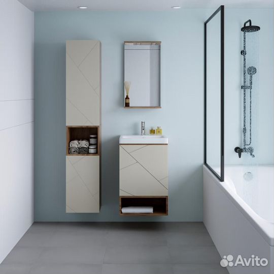 Ниша тумбы 50см дуб крафт табачн. Бриклаер криста