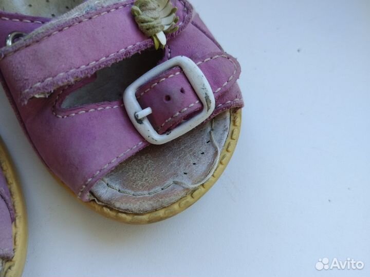 Кожаные Сандалии для девочки 24 размер