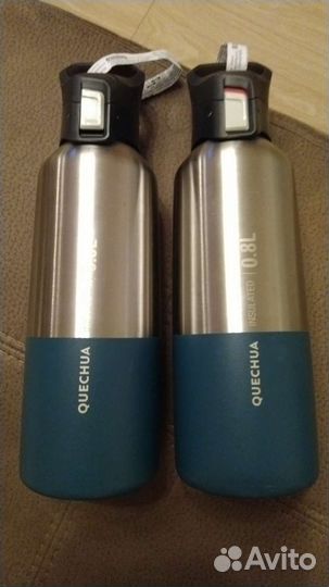 Термос декатлон 1 л. хаки, 0,8 л. с рисунком