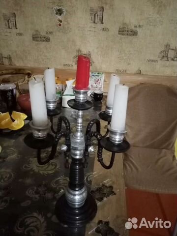 Подсвечник, 5 рожков, металл