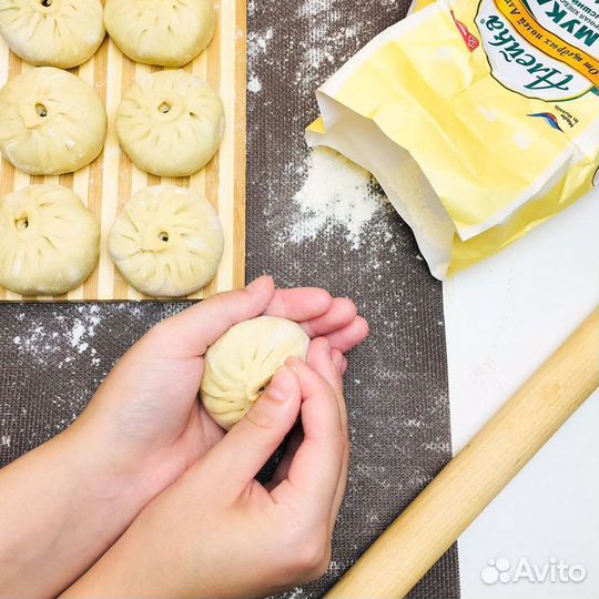 Позы (буузы) и пельмени, пф, молочная продукция