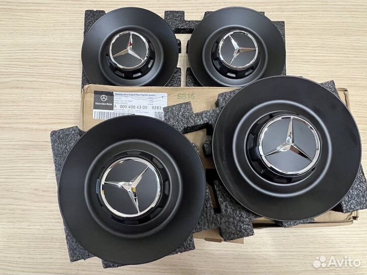 Заглушки в диски AMG 63 / 65 чёрные матовые