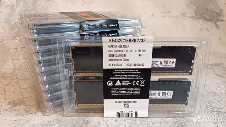 DDR4 32Gb(16*2) 3200Mhz Kingston Fury Beast (Новые