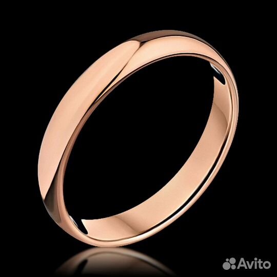 Кольцо Обручальное советское из красного золота
