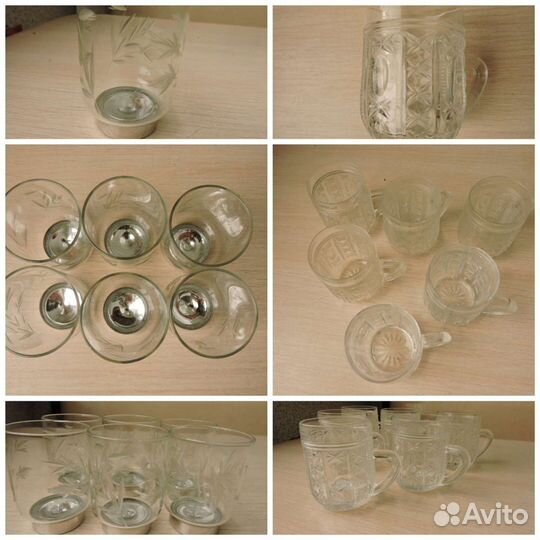 Рюмки, стопки, бокалы, чашки, тарелки