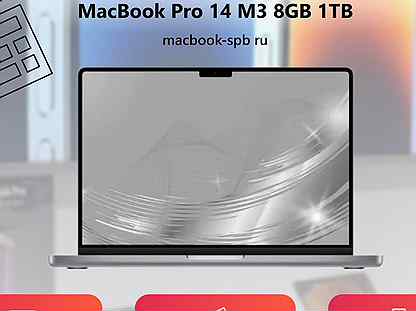 Apple MacBook 14 m 3 8gb US/RUS новый