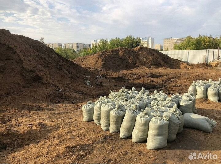 Торф и навоз в мешках