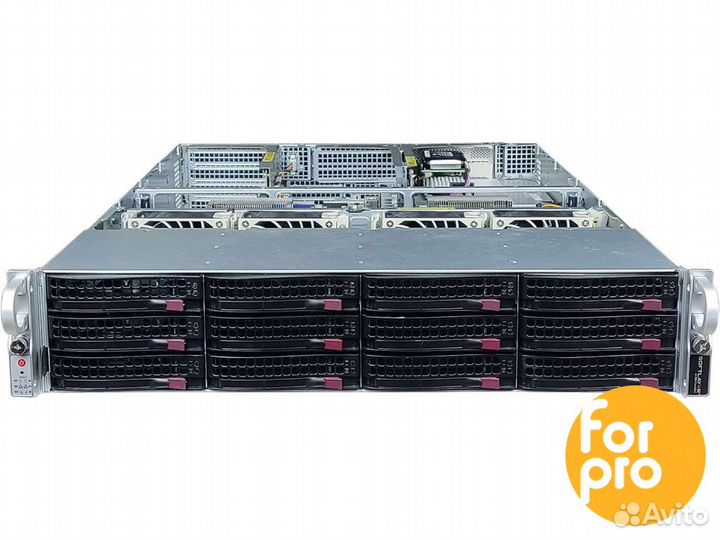 Supermicro 2U X10DRU 12LFF 2xE5-2637v4 256GB, 9361