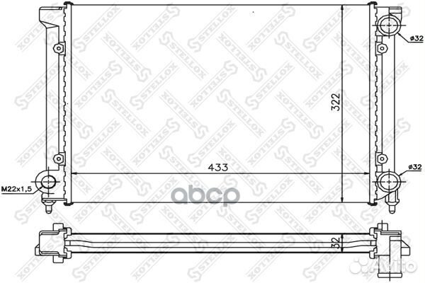 10-25049-SX радиатор системы охлаждения VW Pas