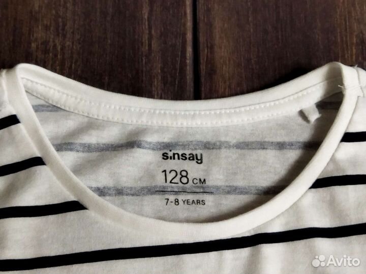 Комплект джинсовые шорты и футболка, р. 128