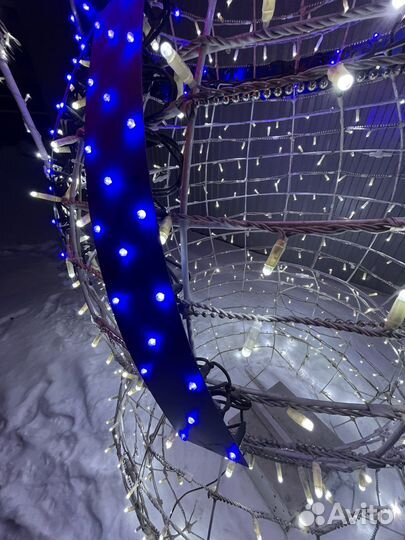 Световая фигура. Снеговик